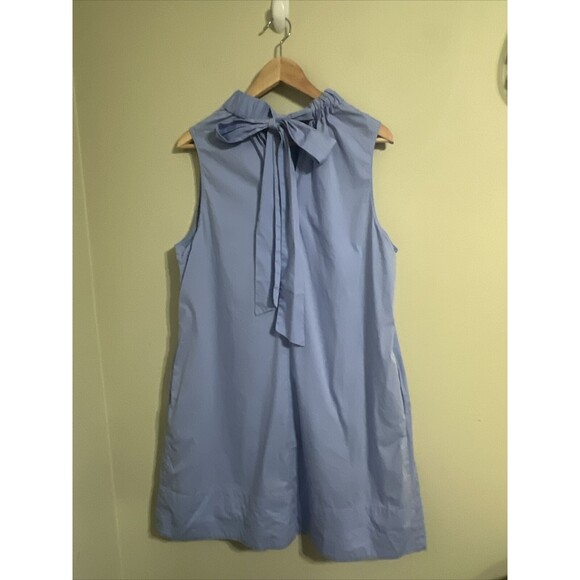 1901 Stretch Cotton Poplin Shift Dress, Purple Size X Large - Picture 7 of 10